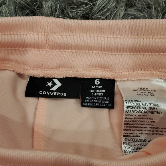 NWT Girl's Converse Light Pink Pants size 6 - Picture 5 of 7